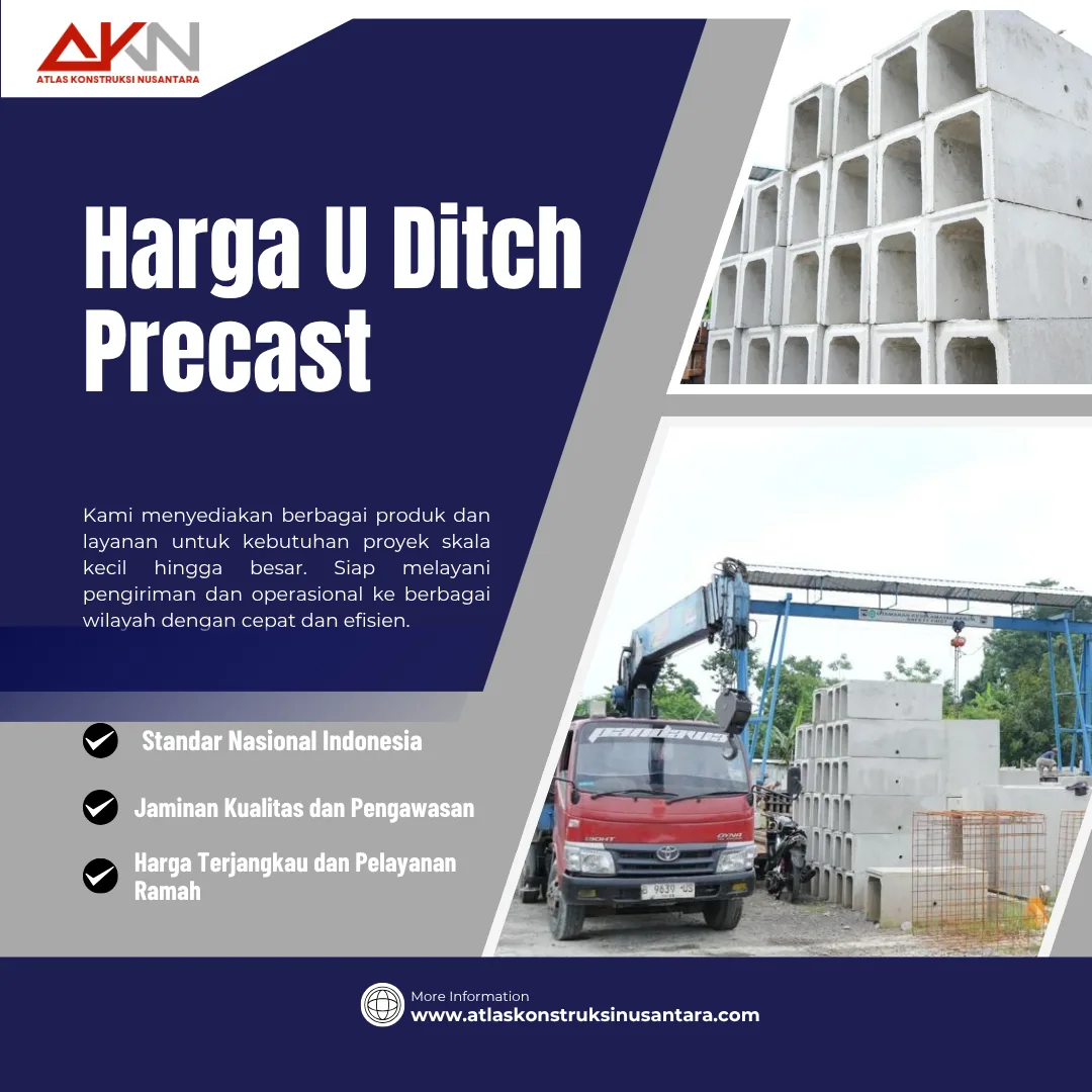 Harga U Ditch Precast Terbaru 2025 – Standar SNI Pabrik