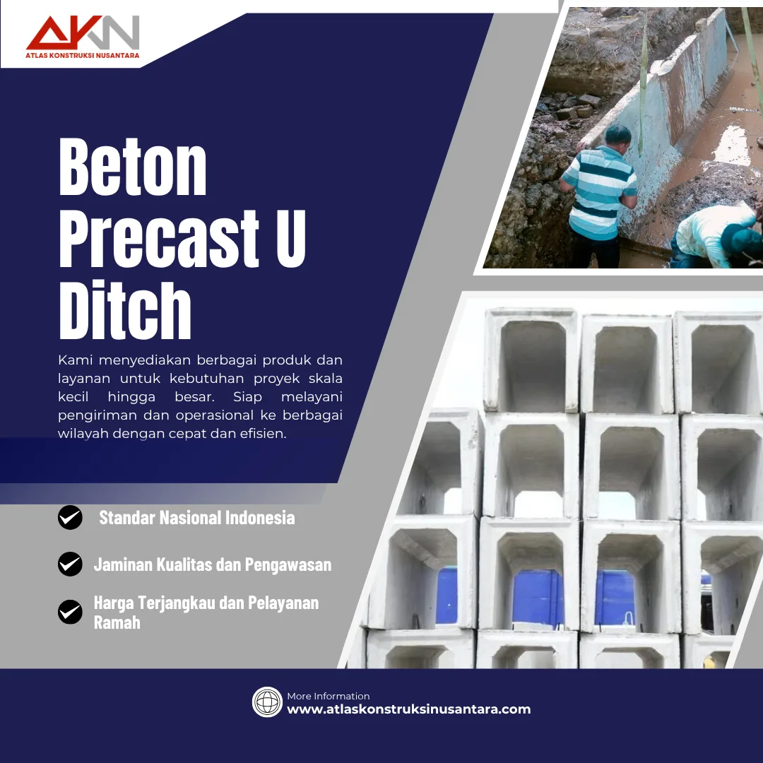 Beton precast U ditch Demak